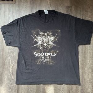 SOULFLY Dark Ages US Tour 2006 Cavalera, Sepultura, Vintage concert Shirt XL